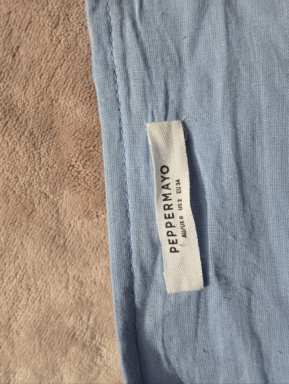 Peppermayo Blue Audrey Vintage Slip Dress - Size US 2 - Picture 4 of 6